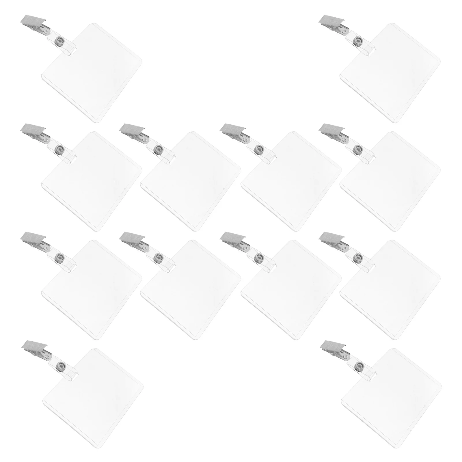 50 Sets wasserdichter Ausweishalter, transparent, Clip-Kartenhülle für Büro, Outdoor, Veranstaltungen, Clip-Ausweishalter