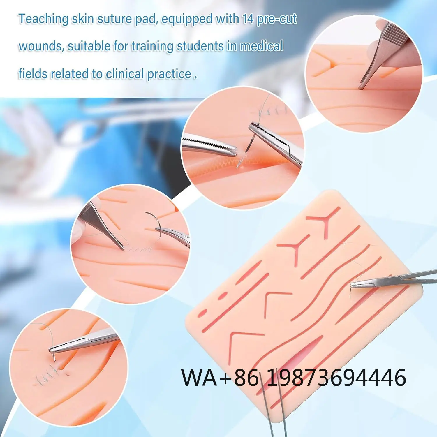 

Medical Student Surgical Suture Kit, Realistic Practice Emergency Instrument Set