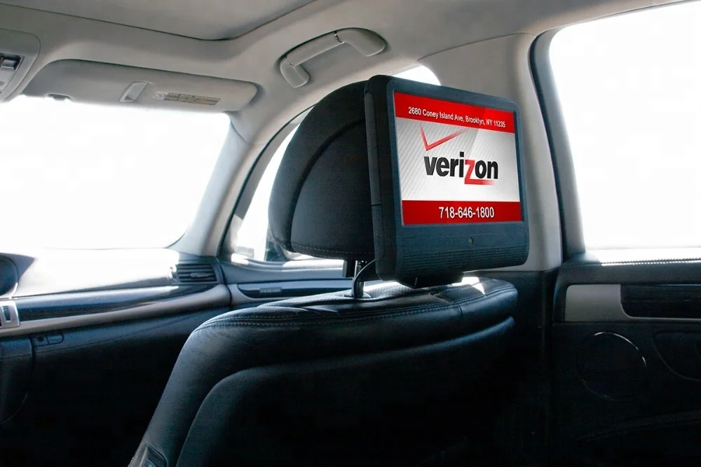 Pabrik Shenzhen 10.1 inci taksi iklan Android Lcd Player Headrest Digital Video Player taksi layar dengan BT/MP4/MP5