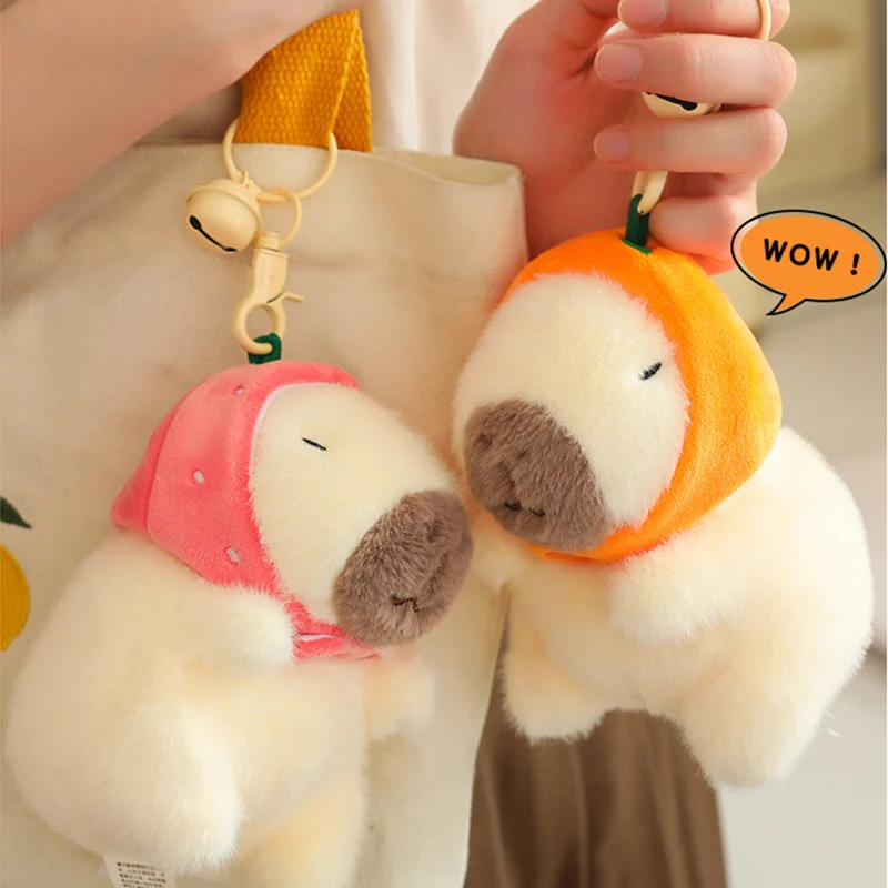 Porte-clés en peluche mignon, pendentif en peluche douce, animal en peluche, charme pour sac à dos, jouet kawaii, décoration de sac, cadeau sucré pour adolescentes