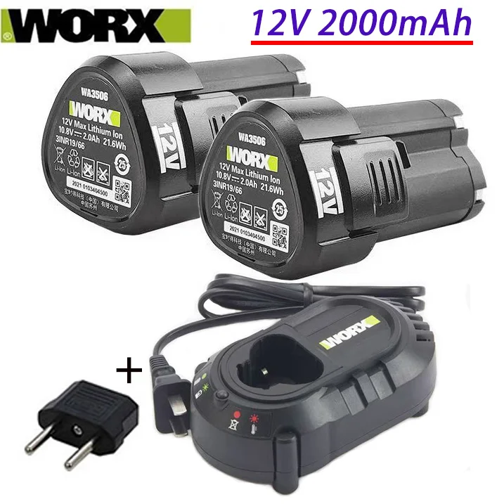 

100% Original 2.0/4.0Ah for WORX Kress 12V WA3506 WU127 WU128 WU130 WU131X WU132 WU280 WX128 WX540 Power Tool Battery