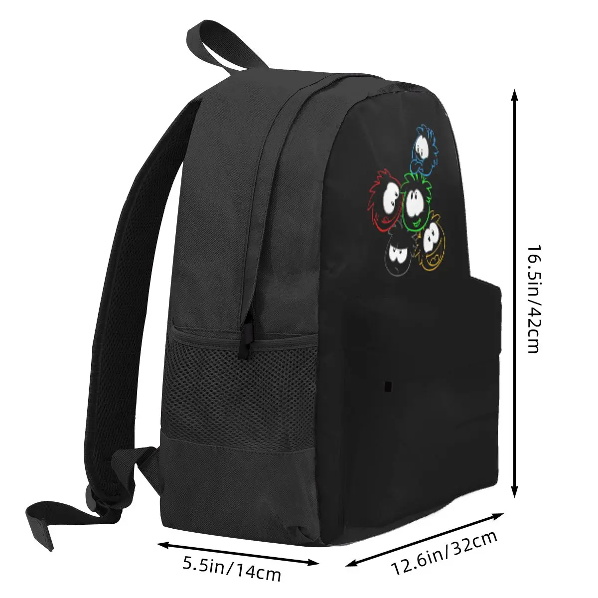 Club Penguin Puffle Group Backpack Daypack Large Capacity Kids BookBag School Bag Shoulder Bags for Men Women