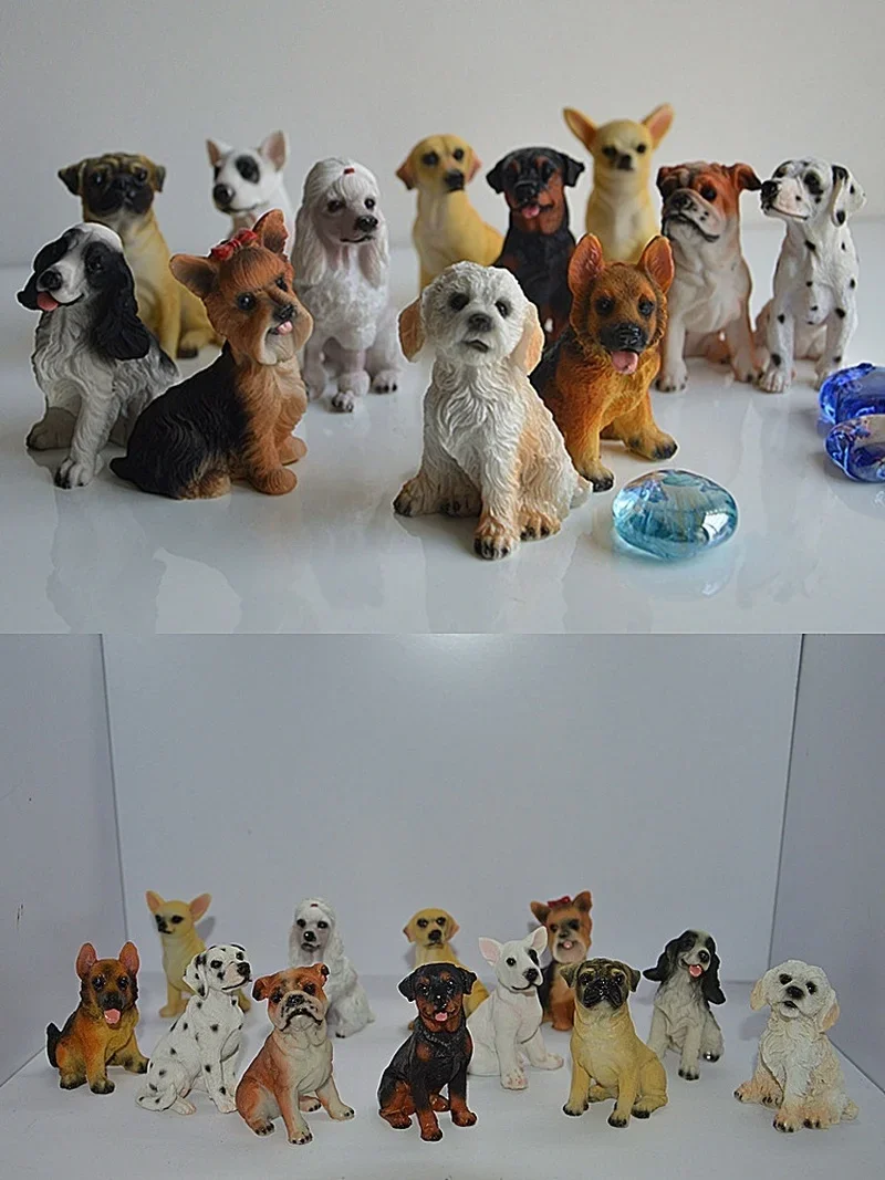 Figuras de Perros Dálmata y Pug en Miniatura – Decoración Jardín - imagen 3
