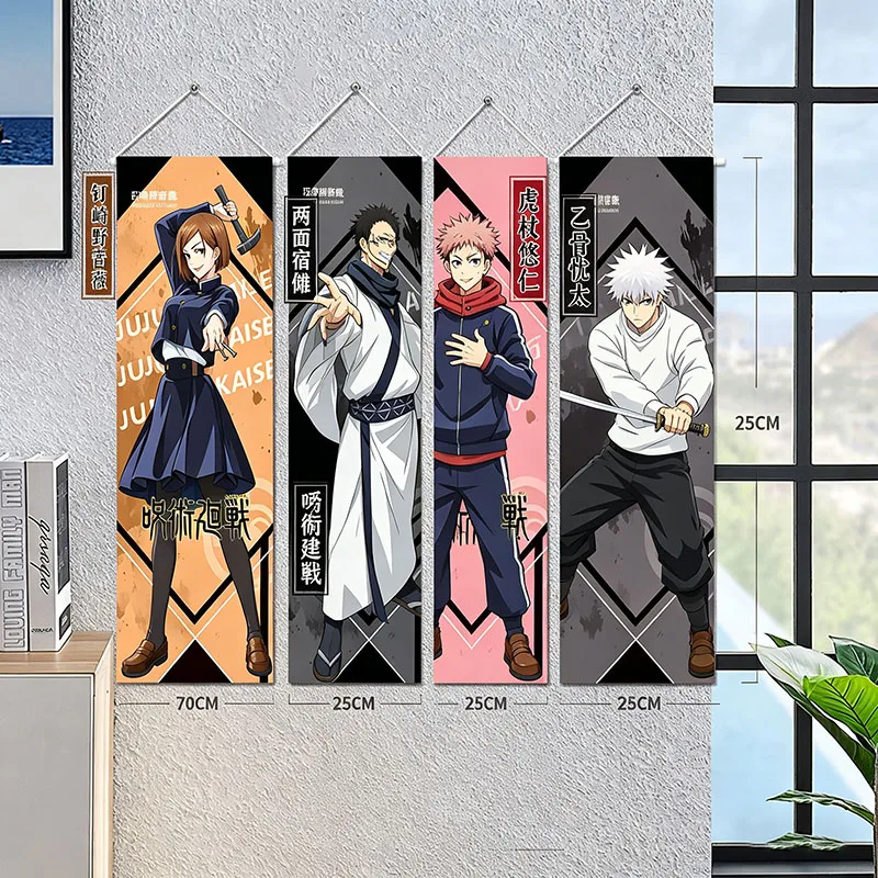 

Jujutsu Kaisen Gojo Satoru Wall Scroll, Anime Cloth Poster, Otaku Room Decor, Japanese Hanging Gift for Fans