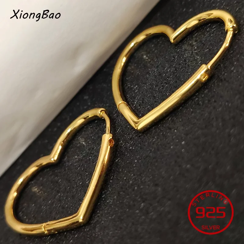

Модные серьги для женщин, простые, гладкие, в форме сердца, для вечеринок, элегантные, гипоаллергенные, из стерлингового серебра 925 пробы, изысканные ювелирные изделия, подарки 2026