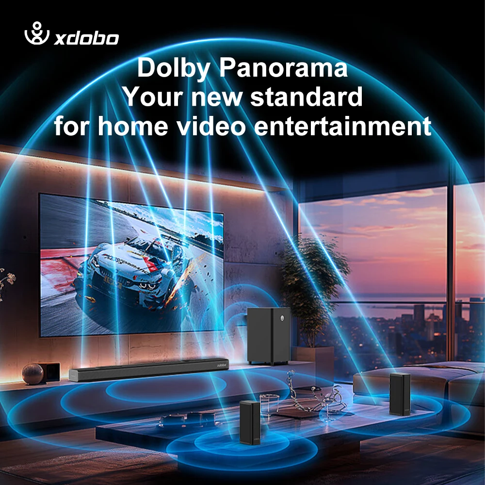 نظام صوت محيطي للمسرح المنزلي عالي الوضوح 7.1 لمكبرات الصوت الكبيرة للتلفزيون مع مضخم صوت سلكي وزوج واحد محيطي