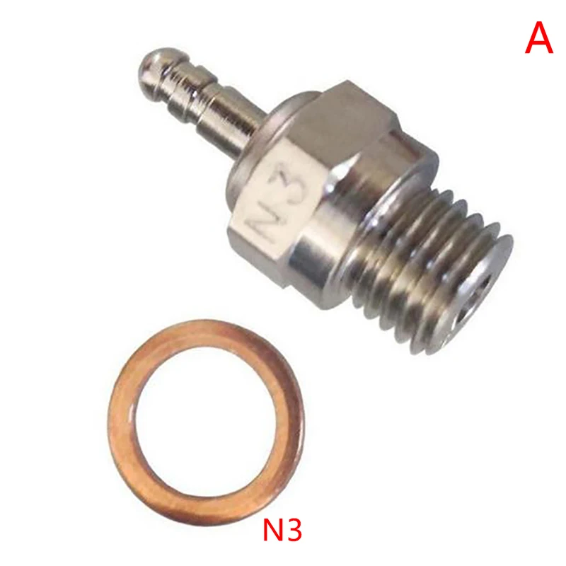 1 stuks universele stalen N3 N4 gloeibougie # 8 Spark Nitro-motoronderdelen voor HSP RC auto-onderdeel
