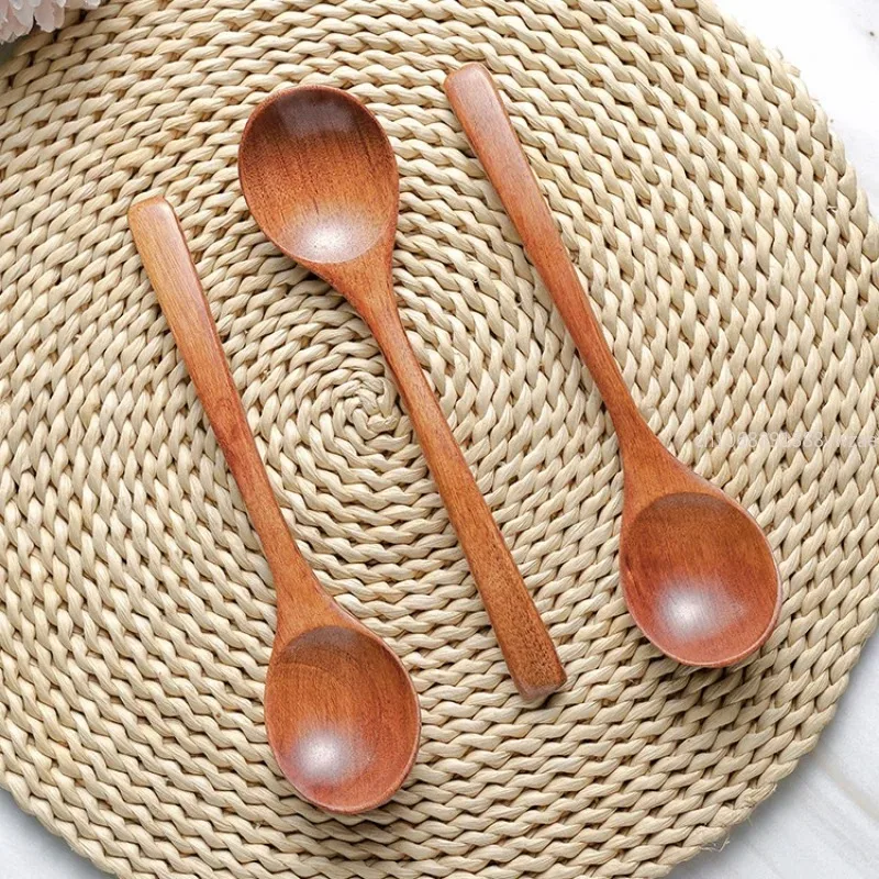 Wooden Spoon Bamboo Kitchen Cooking Utensil Tool Soup Teaspoon Catering for Kicthen Wooden  Bamboo  Dinner Accessories