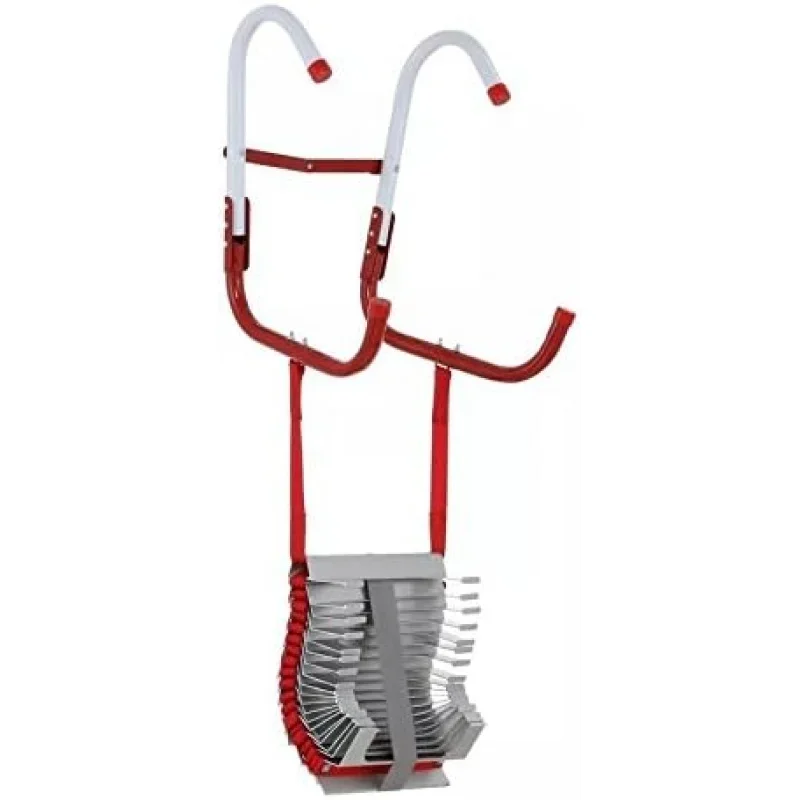 Fire Escape Ladder, 3-Story Rope Ladder, Extends to 25-Feet, Anti-Slip Rungs