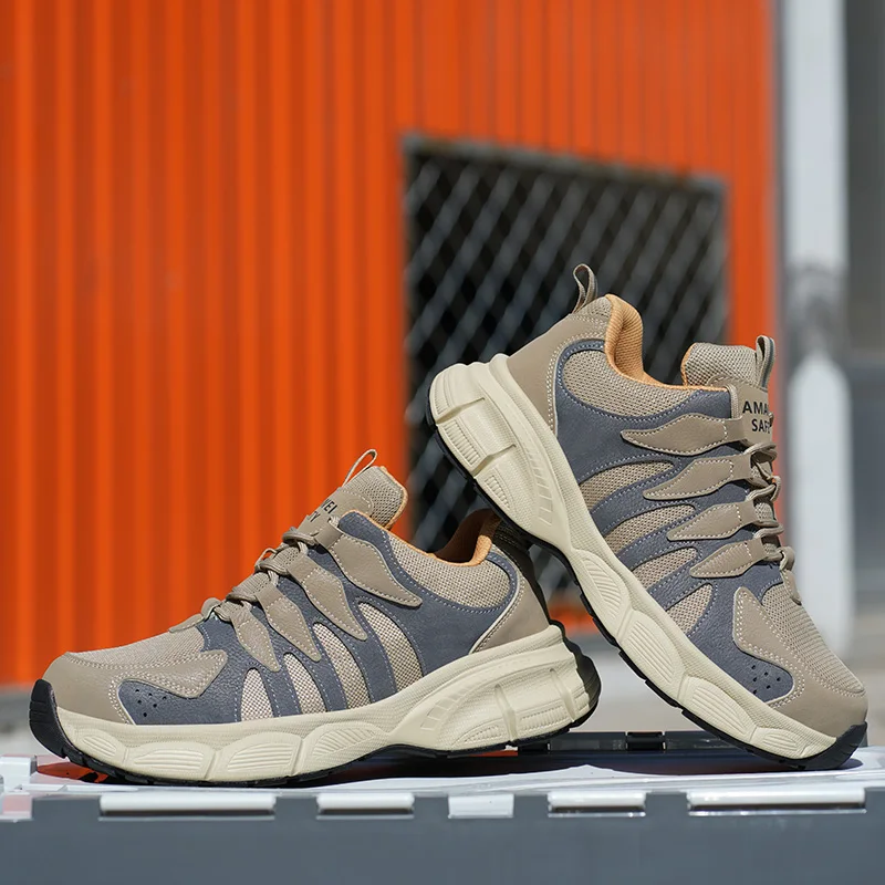 أحذية أمان الرجال مع غطاء صلب لأصبع القدم مكافحة سحق الرجال أحذية عمل أحذية رياضية خفيفة مقاومة للثقب أحذية غير قابلة للتدمير البناء