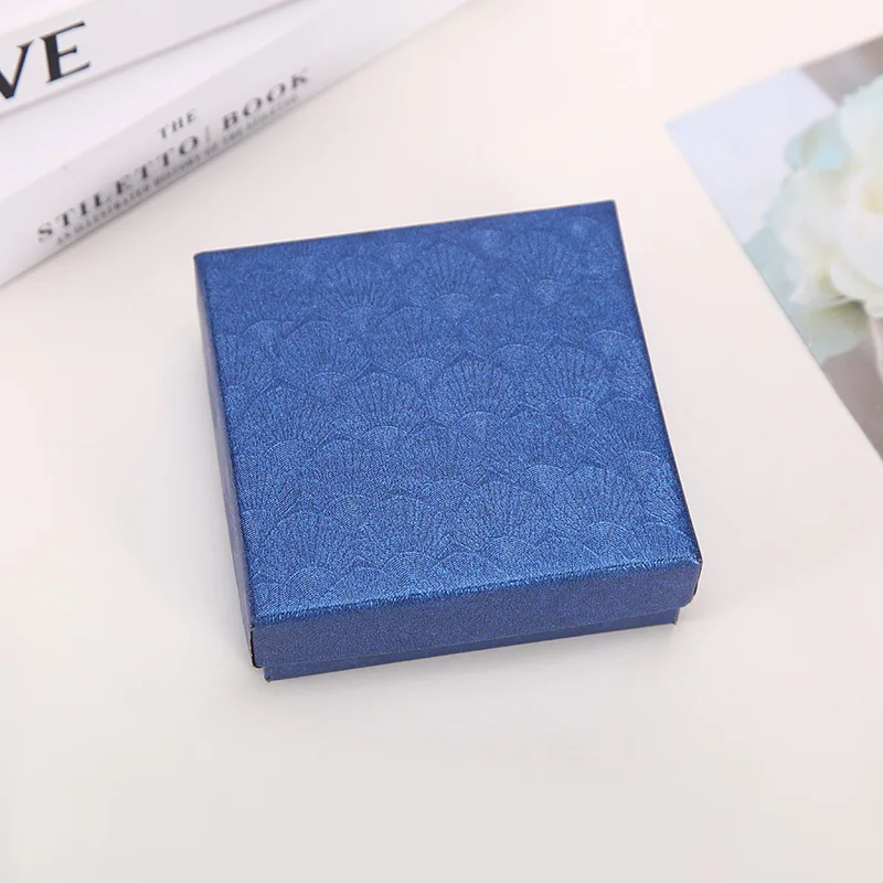 24pcs Scallop Pattern High-end Jewelry Box Valentine's Day for Necklace Ring Packaging Cases Creative  Heaven And Earth Cover