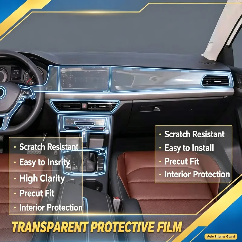 For 20 models of Volkswagen Lavida PLUS car interior film center console instrument panel transparent protective film