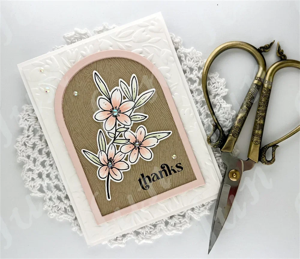 New Metal Cutting Dies Decoration Scrapbooking DIY Paper Card Album Craft Meadow Aster Stamp & Die Combo Mold