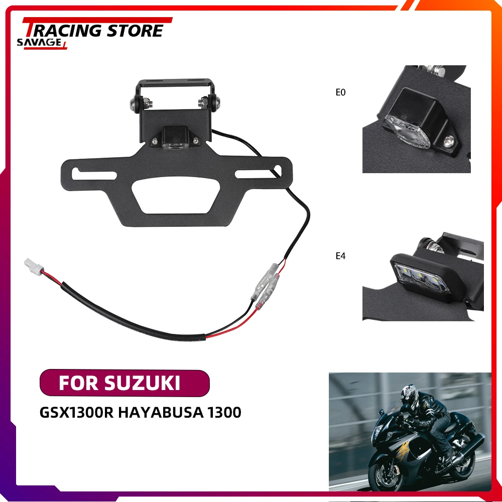 

Motorcycle Registration Frame Bracket For Suzuki GSX1300R Hayabusa 1300 2025 License Plate Holder GSX 1300R Fender Eliminator