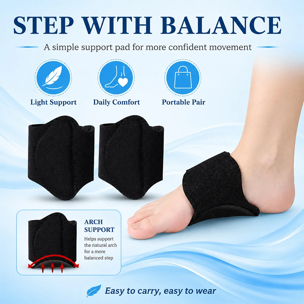 Orthotic Arch Support Insoles Compression Adjustable Gel Pads for Flat High Fallen Arches and Fatigue Relief Comfort Walking