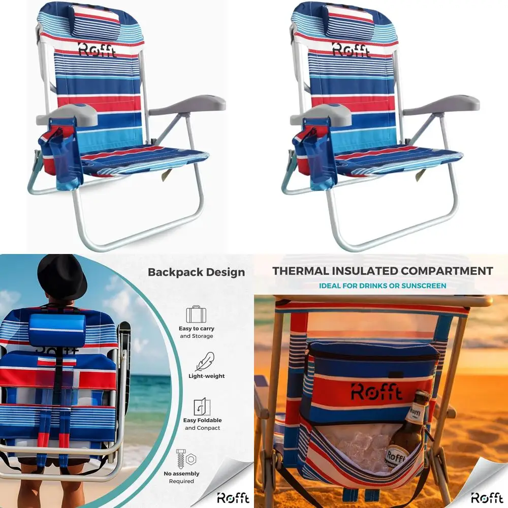 

Сверхмощный шезлонг, 6-позиционный, с откидной спинкой для взрослых, легкий складной, с ремнями для рюкзака, холодильником, подстаканниками, большим магазином