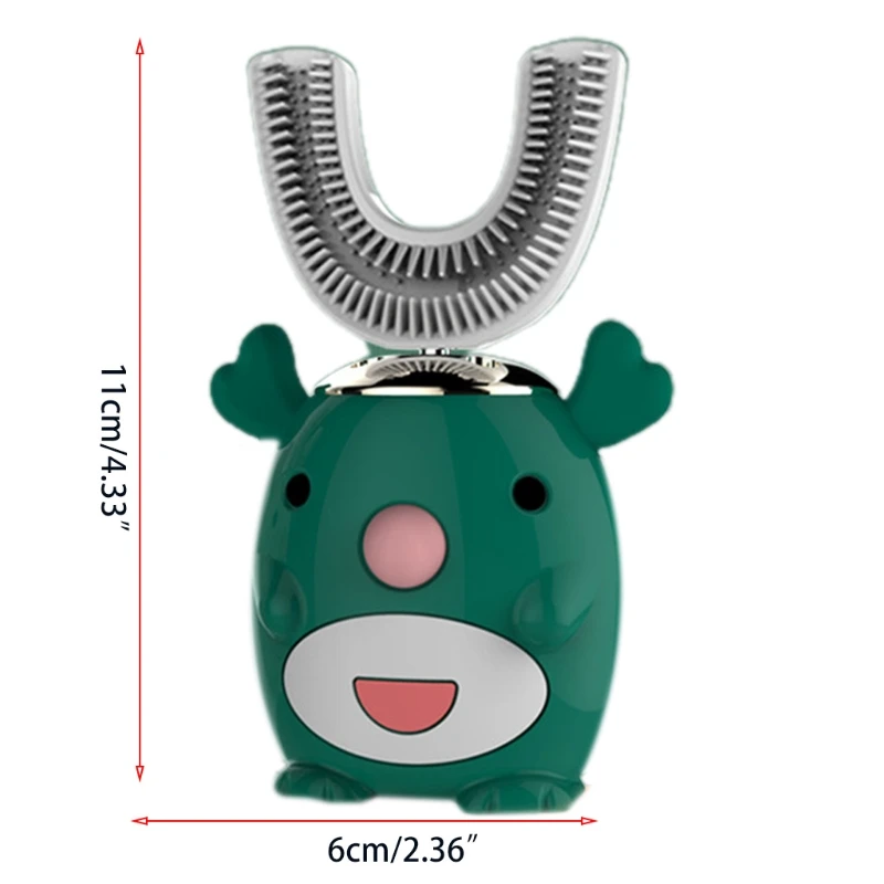 Cepillos dientes blanqueadores ultrasónicos en forma para niños, cepillo dientes eléctrico automático, limpieza en 60