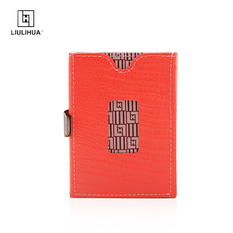 LLH multi functional three fold Wallet men's and women's fashion leather three fold card bag