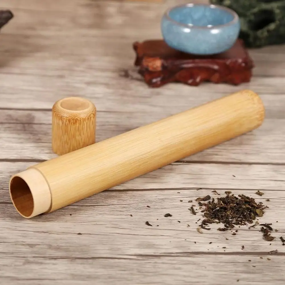 Eco-friendly Tubes Handmade Jar Bamboo Bottle Container Tea Canister Storage Box Organizer view 4