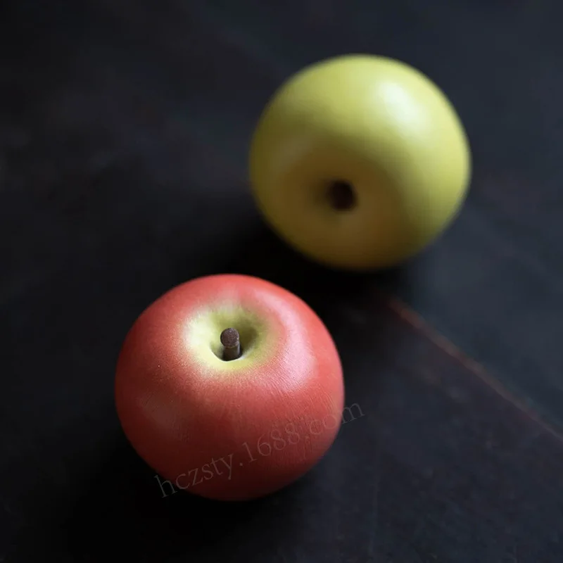 

Yixing Zisha Tea Pet Apple Small Ornament, Creative Tea Plaything, Imitation Tea Table Cover, Color-changing Apple