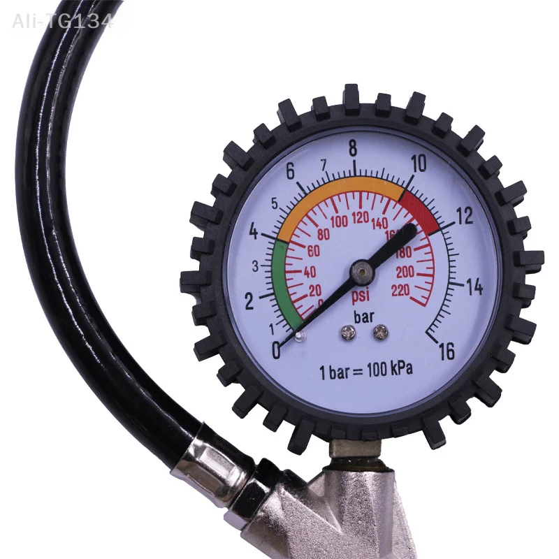 Auto Tire Pressure Gauge Air Inflator Gun Type Pump - Tire Repair Tool for Vehicle