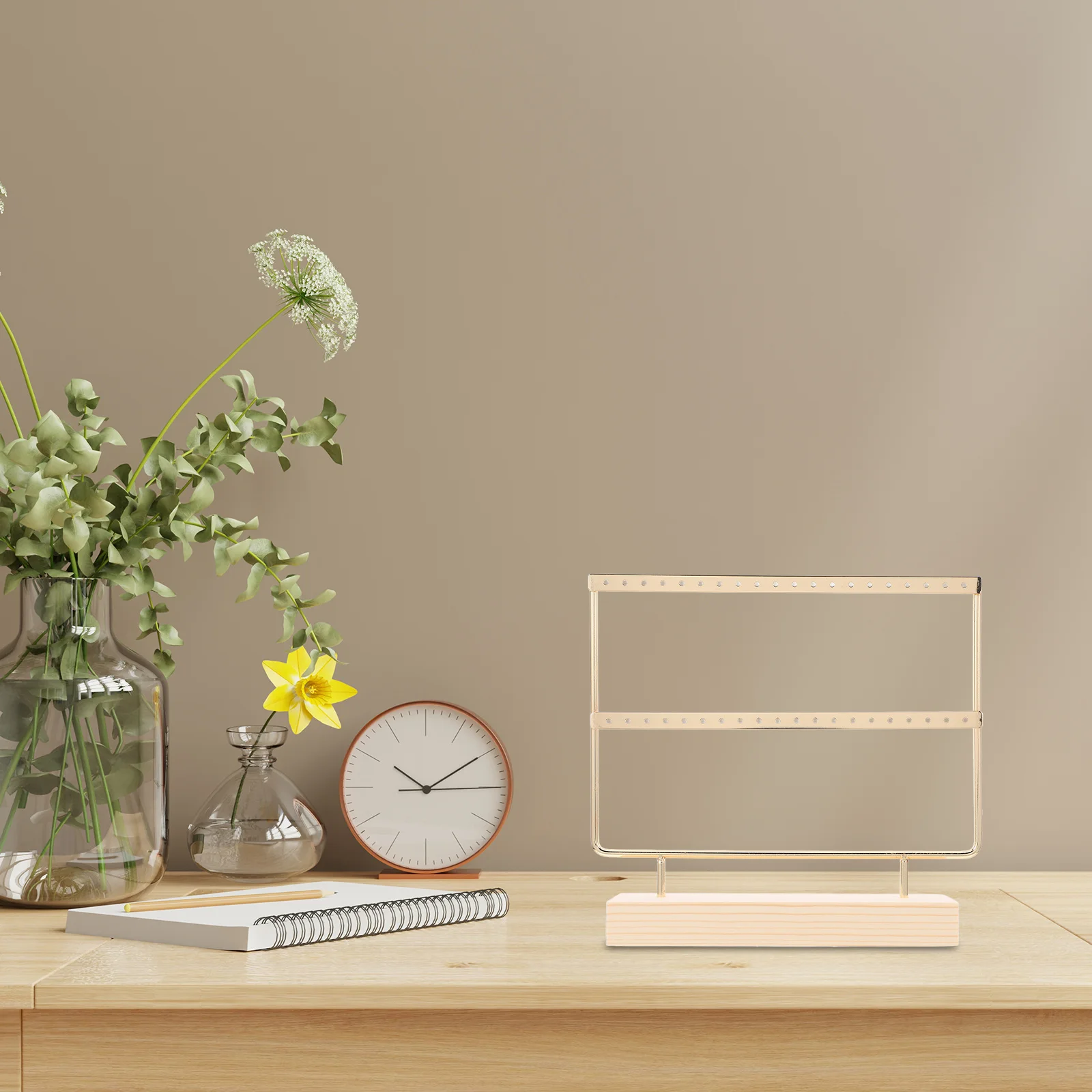 Earring Organizer Stand Multi-Layer Jewelry Holder Durable Iron Construction Stable Base Earring Holder Jewelry Organizer