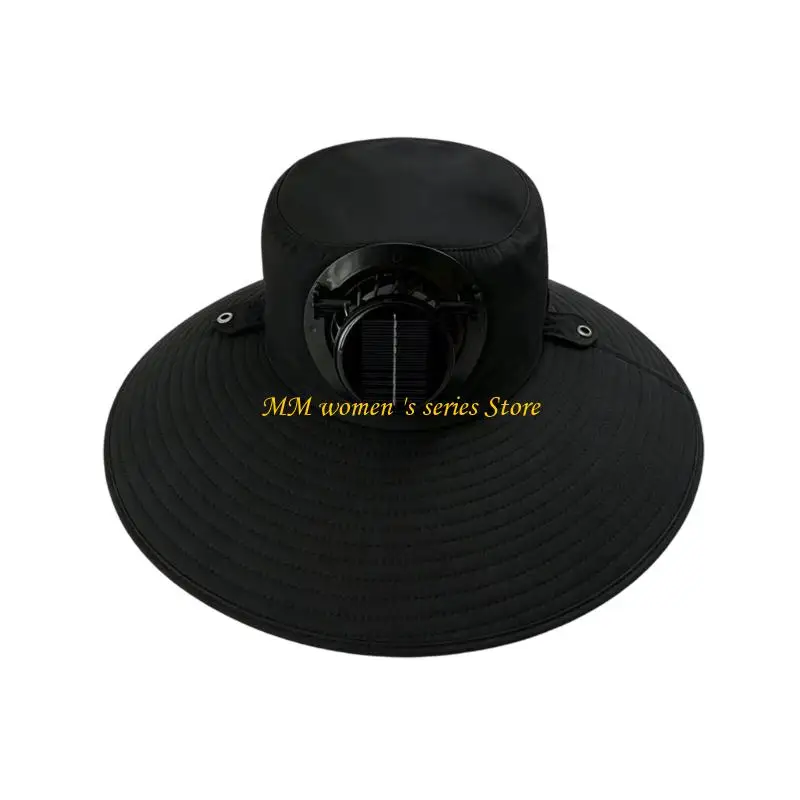 Q39C Sun Cover Hat with Solar Cooling Support USB Shade Cap for Anglers Garden Use and Warm Weather Camping Days Outdoors