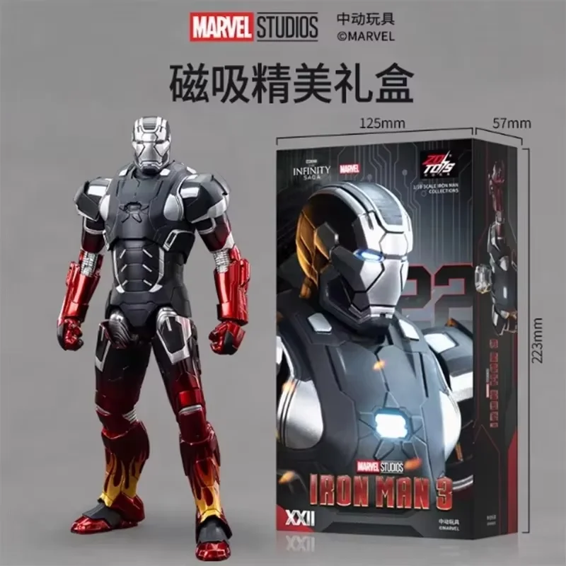 Marvel Zdtoys  Iron Man 1/10 Mk24 Mk22  Mk41 Mk47 Action Figures Model Toys Anime Birthday Present Original