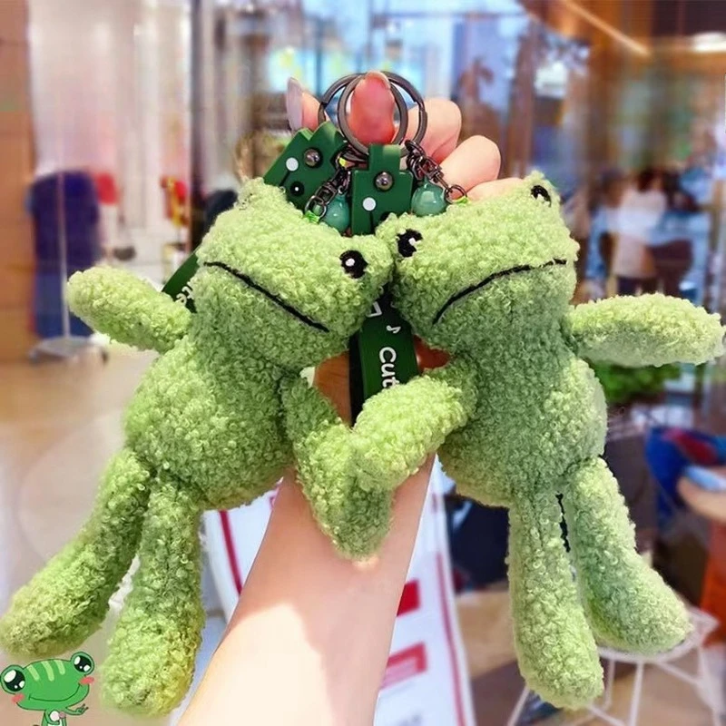 Plush Toy Keychain Cute Cartoon Animal Backpack Keychain Coin Bag Frog Accessories Gift Kawaii  Accessories