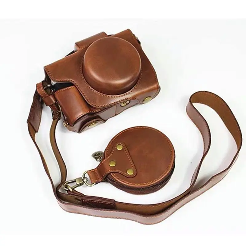 PU Leather Camera Protective Shell com alça, capa de corpo cheia, estojo para Olympus OM-D, E-M10, Mark IV, OMD, EM10IV, luxo, vídeo