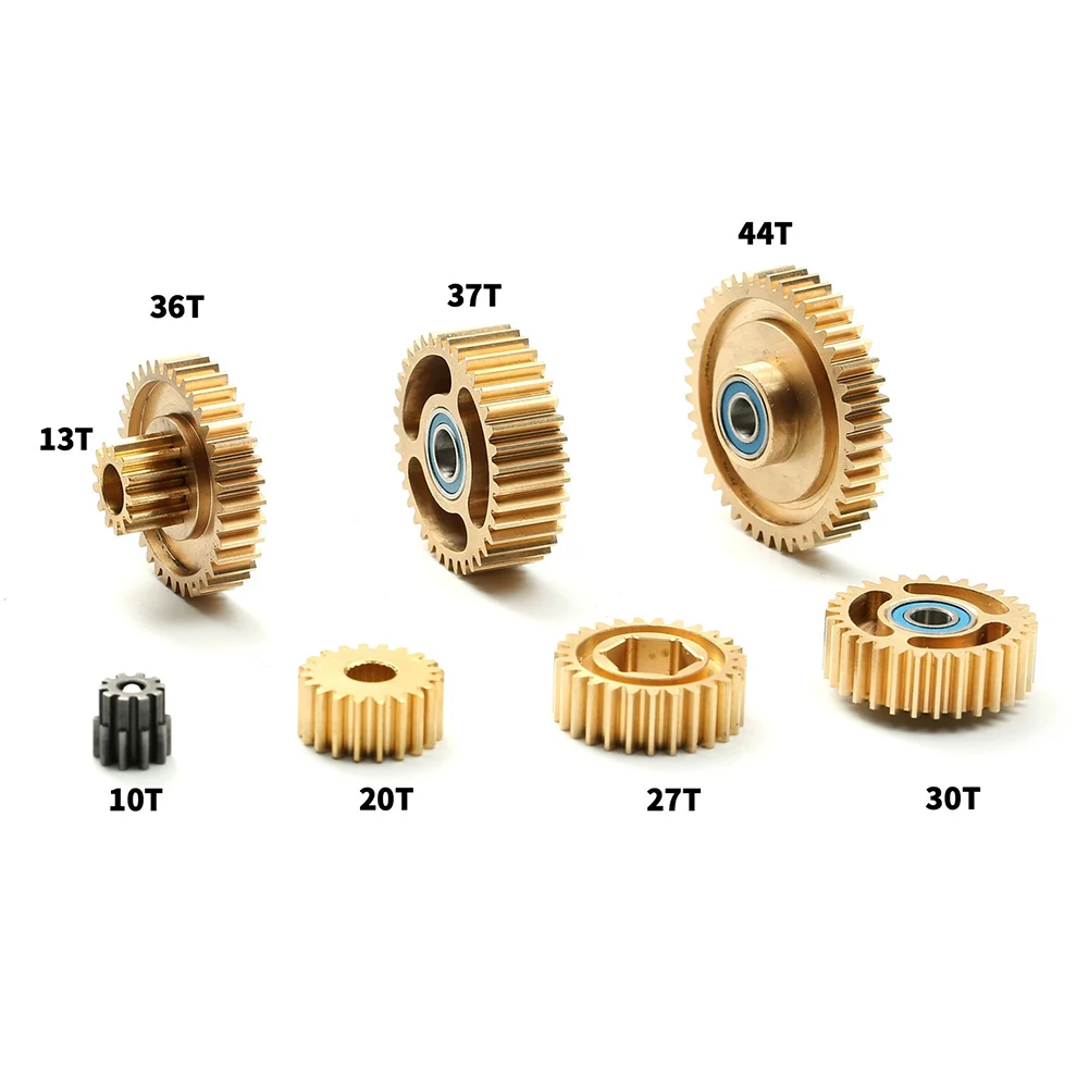7PCS Motor Gearbox Gear Set for 1/14 Tamiya RC Car Tow Drag Trailer Truck Man Scania Upgrade Parts