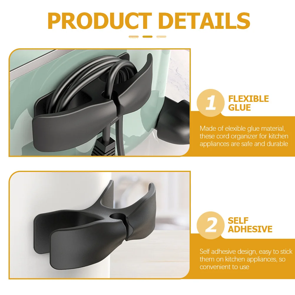 5 قطعة حامل الحبل اللاصق منظم الكابلات لأجهزة المطبخ إدارة الأسلاك صانع القهوة طباخ المقلاة الهوائية أدوات المطبخ