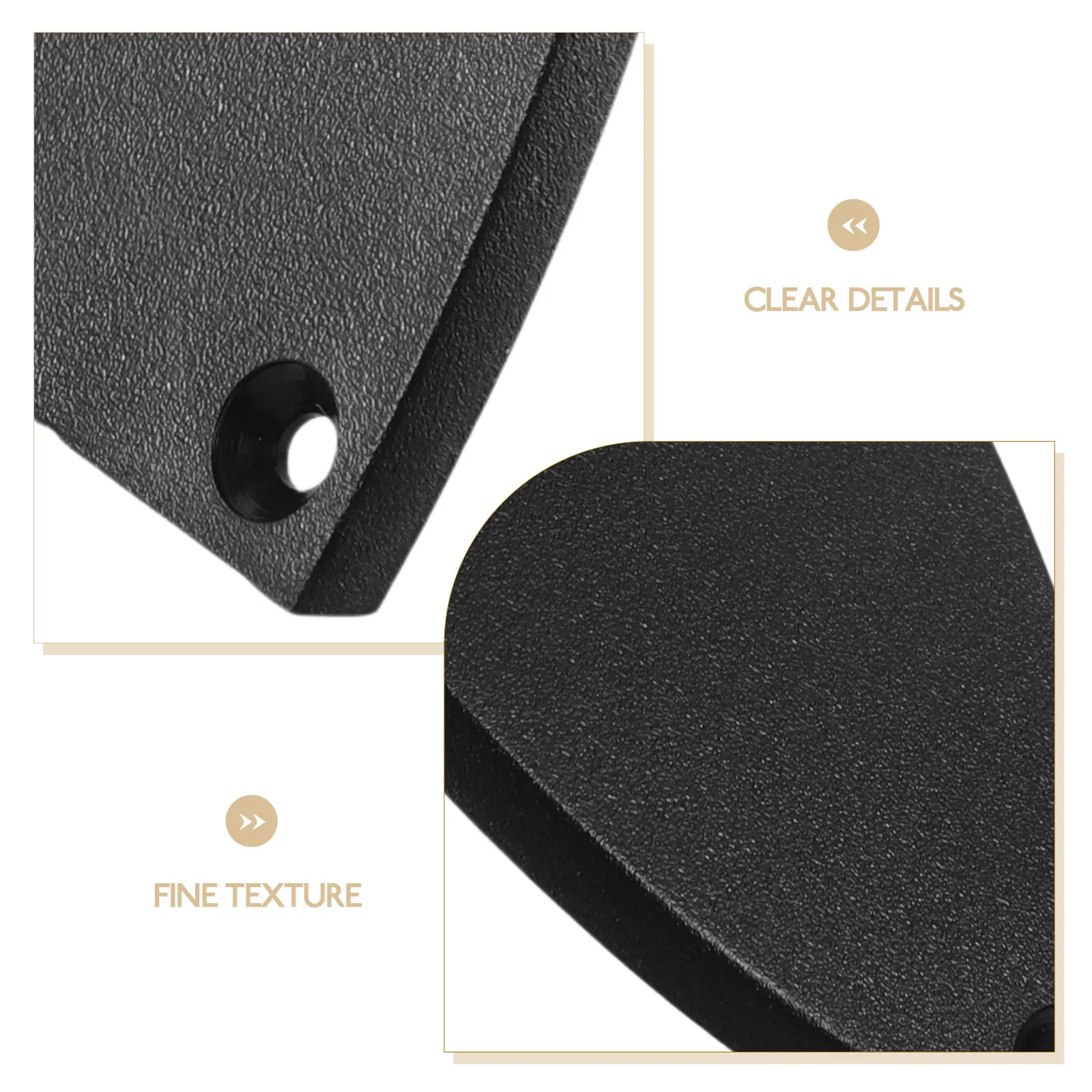 4Pcs Black Triangle Truss Rod Covers 3 Holes Plastic Construction for Electric Guitar Truss Guitar Replacement Parts