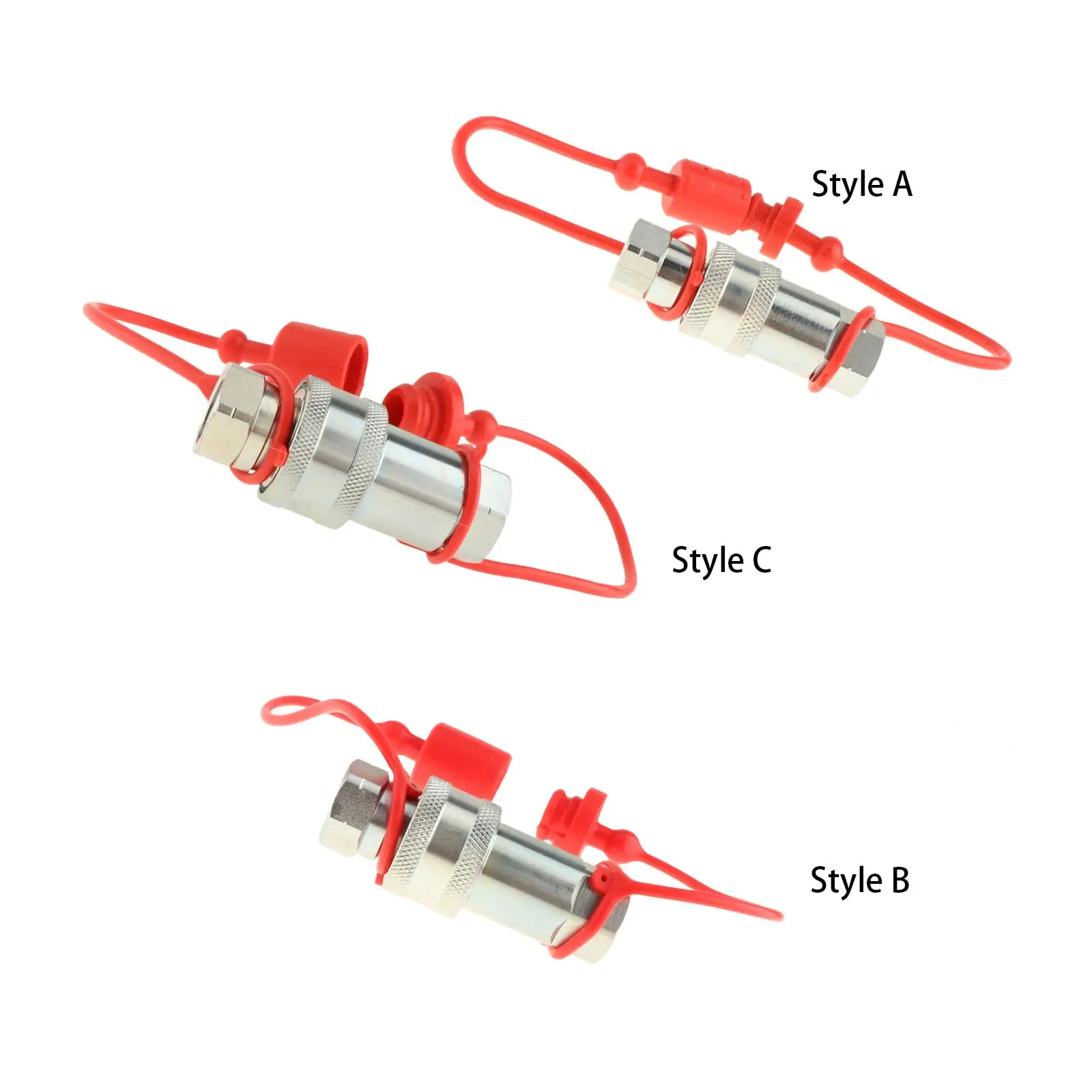 Flat Face Hydraulic Couplers High Performance Repair Parts with Dust Caps