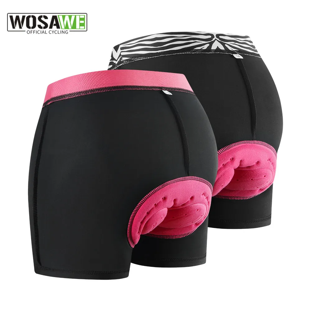 

WOSAWE Women Ultra Shorts Breathable Cycling Shorts Gel Pad Shockproof Bicycle Underpant MTB Road Bike Underwear Female Shorts