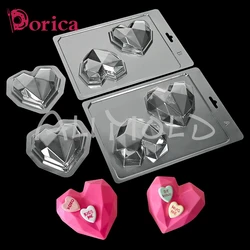 Diamond Heart Design Mold Plastic Chocolate Mould DIY Bonbons Buttercream Candy Cake Decorating Tool Kitchen Bakeware Accessorie