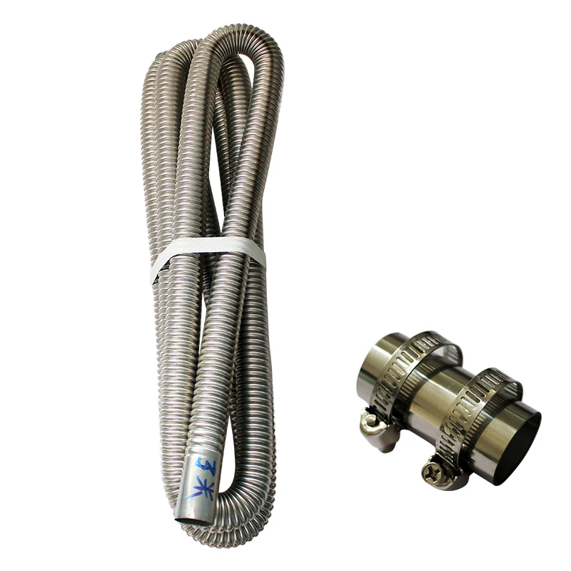 60cm 100cm 120cm 150cm 200cm 250cm 300cm Air Diesel Parking Heater Stainless Steel Exhaust Pipe Tube Gas Vent Hose Car Truck VAN