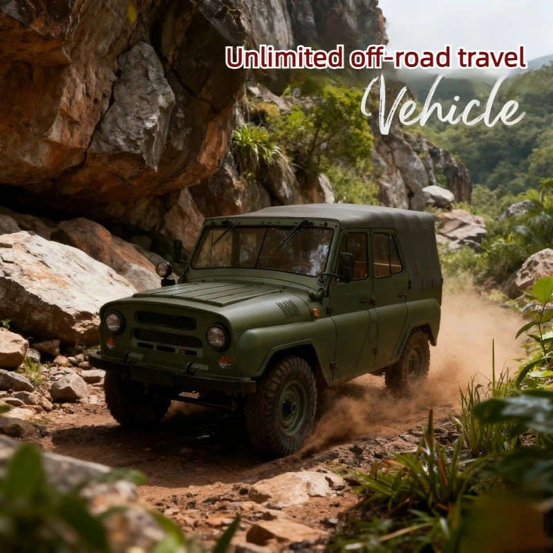 WPL 1/12 C94 UAZ-469 4WD RC Rock Crawler 2.4GHz LED Lights All-Terrain Off-Road Vehicle RTR RC Toy Car Model for Kids Adults