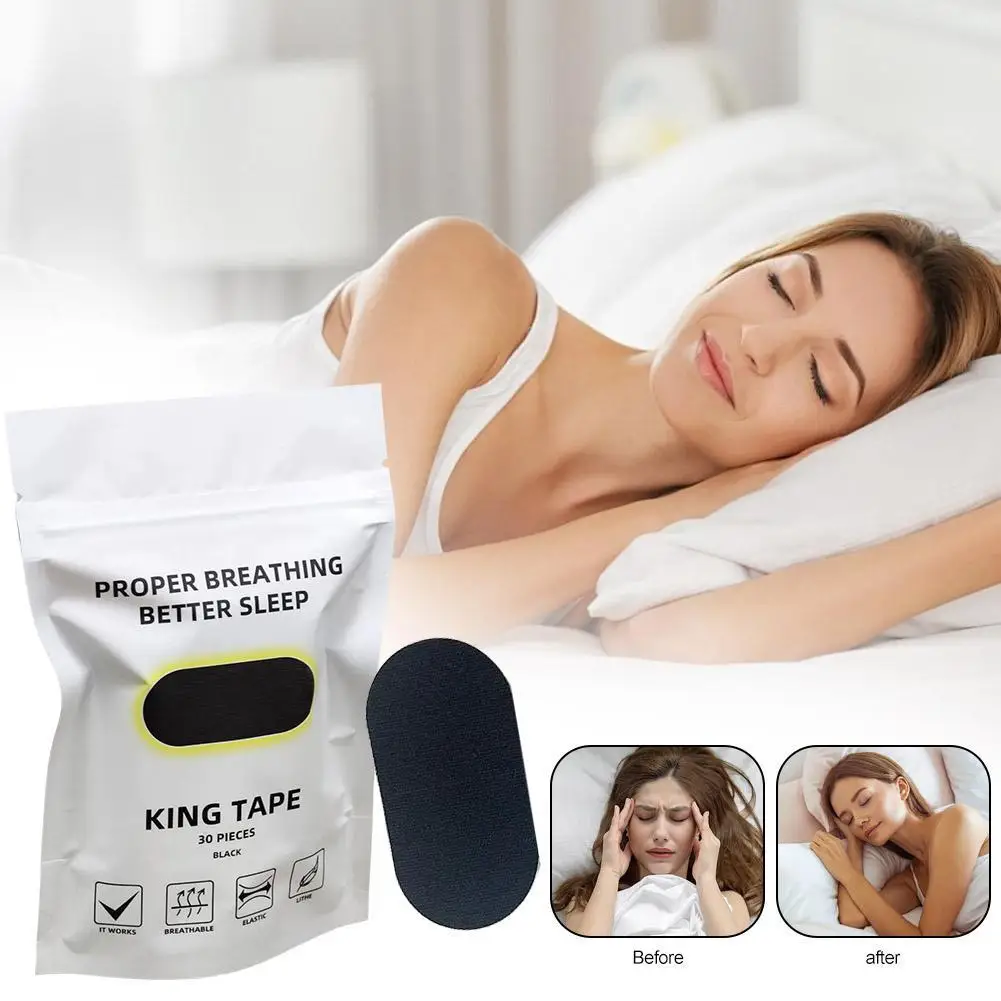 

30 шт./лот, пластырь для остановки храпа, коррекция, улучшение сна, способность лучше дыхание, ночной рот, лента для сна, инструменты для дыхания лунной птицы