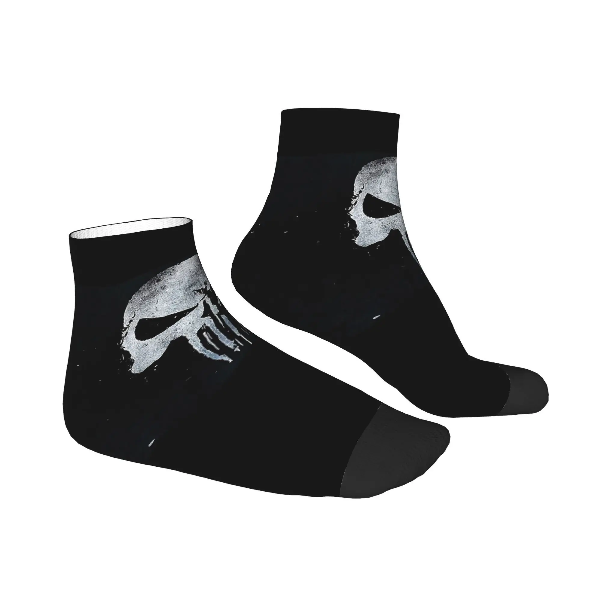 Calcetines Punishers de calavera y esqueleto de Metal pesado para todas las estaciones, calcetines Harajuku Crew, medias informales para hombres y mujeres, regalos de navidad