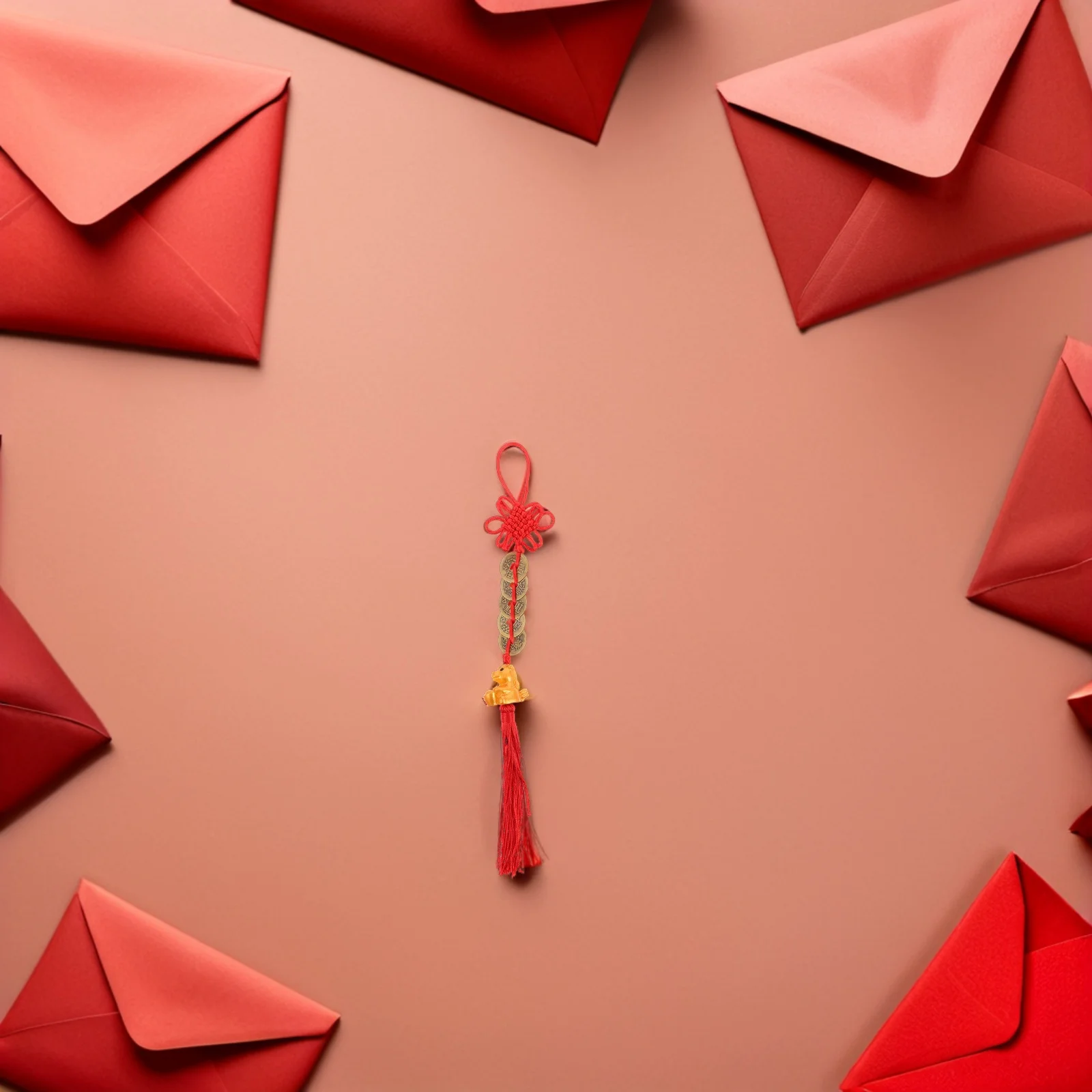 4 stuks Paardenjaar Koperen Munt Hangende Hanger 2026 Chinees Nieuwjaar Decoratie Voor Thuis Auto Feng Shui Geluksbrenger Lentefestival