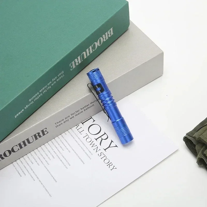 Portable Mini LED Pen Flashlight with Pen Clip Handheld Ultra Pocket Torch Mini Protable for Outdoor Camping Emergency Lantern