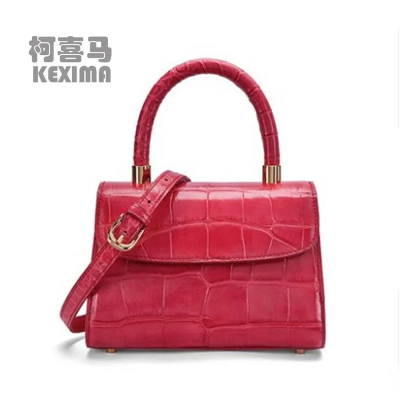 gete crocodile Women's bag new style  handbag  Lady's crocodile leather light single shoulder bag