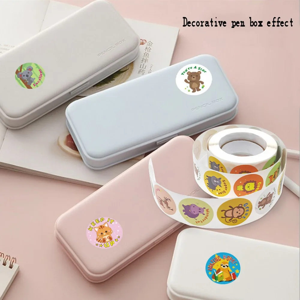 50-500pcs Cute Cartoon Animal Decoration Sticker Cake Label Birthday Wedding Party Sticker Envelope Office Stationery Kids Gift