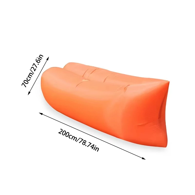 Portable Single Person Inflatable Sofa Bed Air Sleeping Bag Foldable Camping Air Mattress No Pump Needed Outdoor Furniture