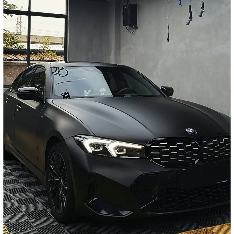 Film Stiker Pembungkus PPF Satin Matte Hitam Berkualitas Tinggi, Self-Healing, Ubah Warna Bodi, TPU Pelindung Cat Mobil, Warna PPF