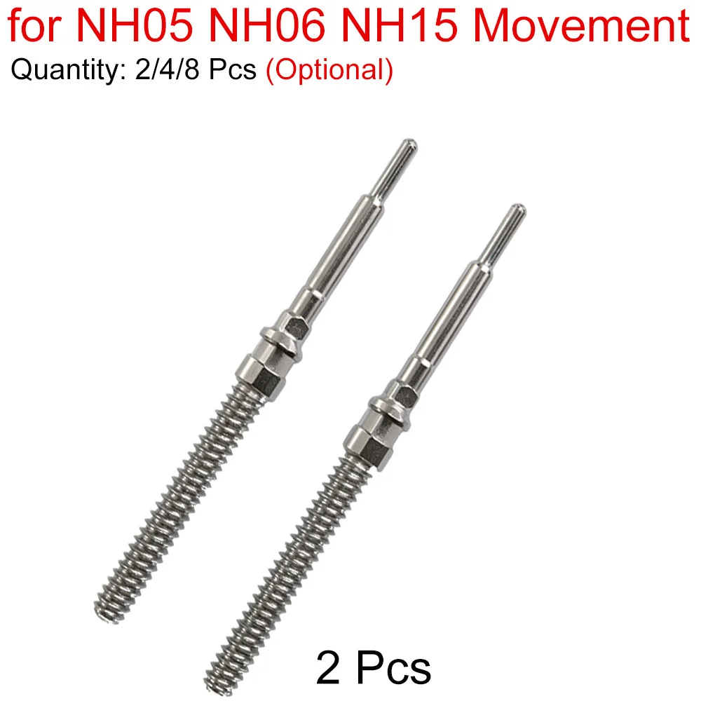 2/4/8 Pcs Watch Winding Stems for NH05 NH06 NH15 Movement Lever Rod Replacement Watch Stem Repair Part