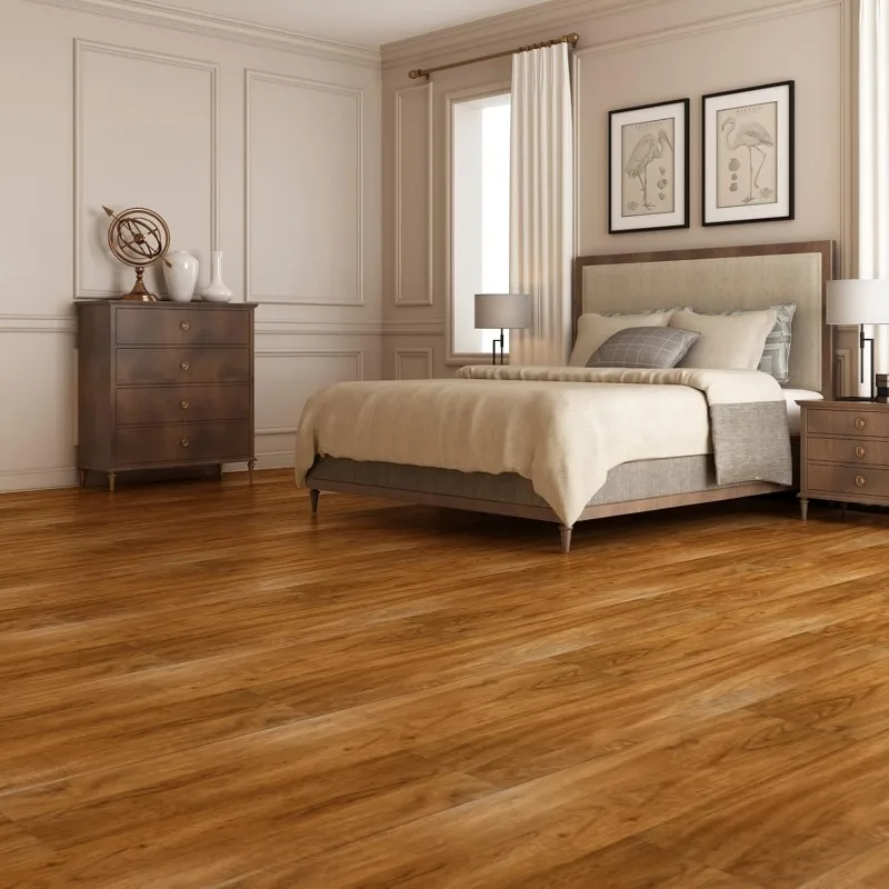 36-Pack Peel and Stick Floor Tiles Vinyl Plank Flooring Wood Look, samoprzylepna i wodoodporna naklejka na kafelki do sypialni