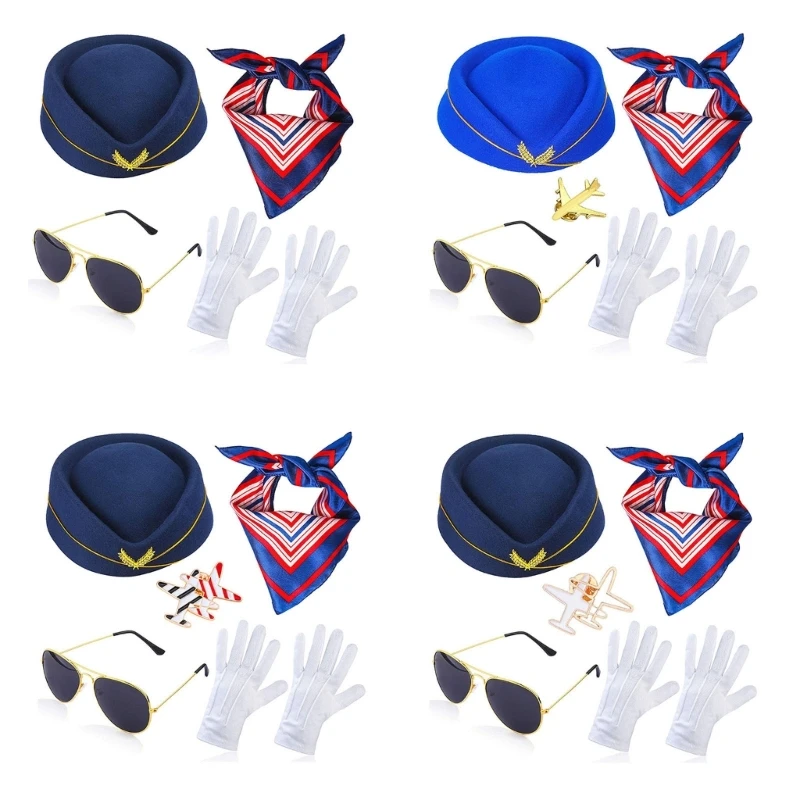 

Stewardess Costume Stewardess Accessories Stewardess Hat Stewardess Gloves Airplanes Brooch Pin Stewardess Neck Scarf