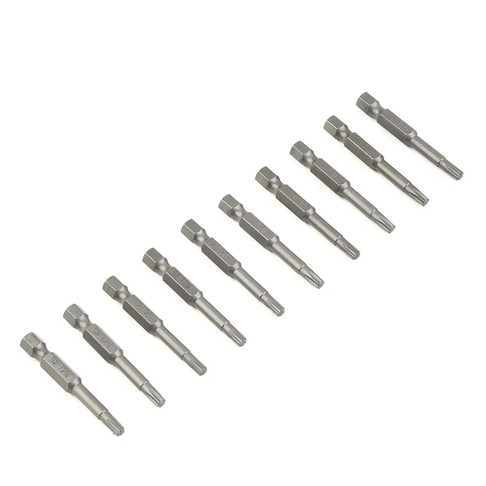 

10pcs Torx T20 Screwdriver Bit Magnetic Remove Hexagon Screw Alloy Steel 1 4 Hex Shank Anti-rust For Pneumatic Screwdrivers